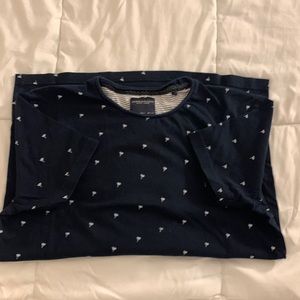 Denim & Flower Ricky Singh Men’s Dark Blue w/ Palm tree pattern size S T-shirt